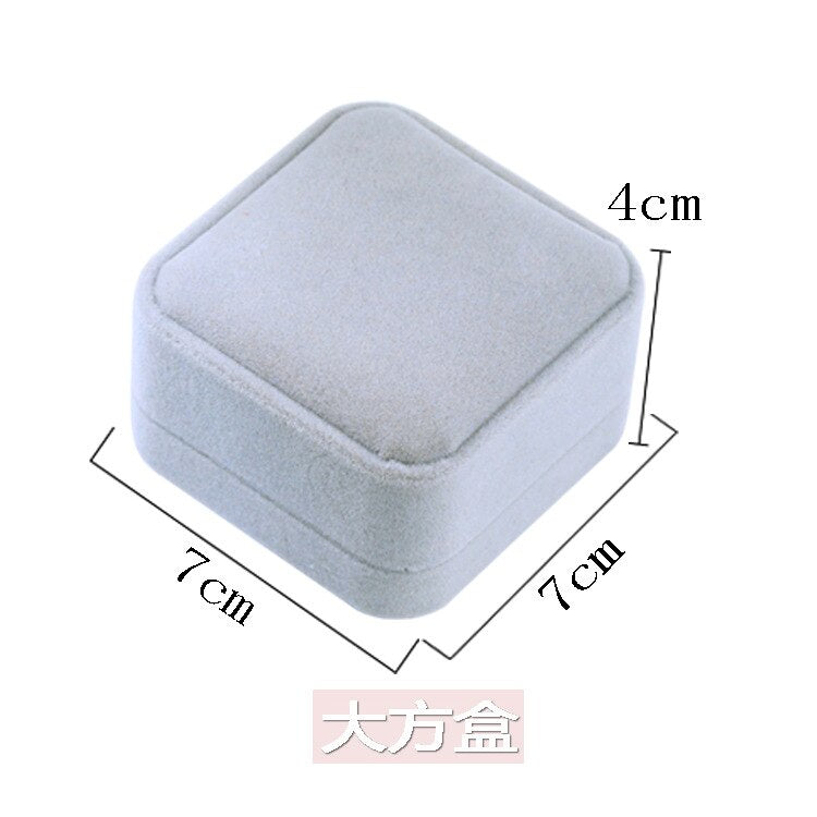 Square Wedding Velvet Earrings Ring Box Amazing Engagement Party Earring Jewelry Display Gift Case 7*7cm