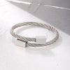 Stainless Steel Bangles For Men Woman Punk Elasticity Open Charms  Bracelets On the Hand Jewelry Gifts Trend