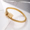 Stainless Steel Bangles For Men Woman Punk Elasticity Open Charms  Bracelets On the Hand Jewelry Gifts Trend