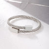 Stainless Steel Bangles For Men Woman Punk Elasticity Open Charms  Bracelets On the Hand Jewelry Gifts Trend