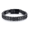 High Quality Stainless Steel Braided Bracelet Bangle Men Hip Hop Party Rock Jewelry