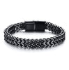High Quality Stainless Steel Braided Bracelet Bangle Men Hip Hop Party Rock Jewelry