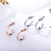 Stainless Steel Earring For Women  Rose Gold Sliver Stars Heart Stud Earring For Girl Jewelry Special offer