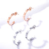 Stainless Steel Earring For Women  Rose Gold Sliver Stars Heart Stud Earring For Girl Jewelry Special offer