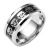 High Quality Stainless Steel Punk Style Skull Ring Hop Ring silver Jewelry 8.15