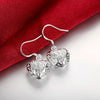 party wedding Jewelry 925 Sterling Silver Romantic Hollow Heart Earrings for Woman Holiday gifts