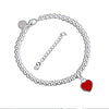 High polished 925 sterling silver beads strand charm bracelet for women and girls birthd gift fine silver jewelry office women