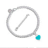 High polished 925 sterling silver beads strand charm bracelet for women and girls birthd gift fine silver jewelry office women