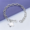 925 Stamp Silver Pretty star Pendant Bracelets for Women designer Jewelry party wedding Christmas gifts