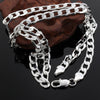 925 Stamped Silver Classic men's 8mm geometry Necklace for woman charm wedding party Jewelry Holiday gifts