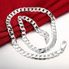 925 Stamped Silver Classic men's 8mm geometry Necklace for woman charm wedding party Jewelry Holiday gifts