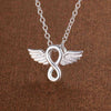 925 Stamped Silver Pretty angel wings Pendant Necklace For Women  party Wedding Jewelry Holiday gift