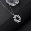 925 Stamped Silver fine Flowers leaves Pendant Necklace for Women Christmas Gifts Party wedding Jewelry