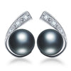 High quality 925 Sterling Silver Jewelry For WomenAAAA Natural Real Pearl Earrings Stud Earings Wholesale 8-9mm gift