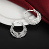 925 Sterling Silver Pretty Hollow Carved drop Earrings for Women wedding party Jewelry Christmas Gifts