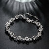 925 Sterling silver Shining crystal lattice Bracelet for woman Popular fine  jewelry Wedding party gifts