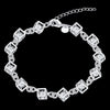 925 Sterling silver Shining crystal lattice Bracelet for woman Popular fine  jewelry Wedding party gifts