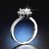 925 Sterling silver classic shining Crystal Rings for women Adjustable party wedding Jewelry Christmas gift