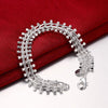 925 sterling Silver fine Fish bone Bracelets for Women men's charms Wedding Party Jewelry  Gifts