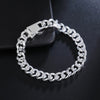 925 sterling silver classic 10MM Classic Chain Bracelets for women man Wedding party Holiday gifts Jewelry
