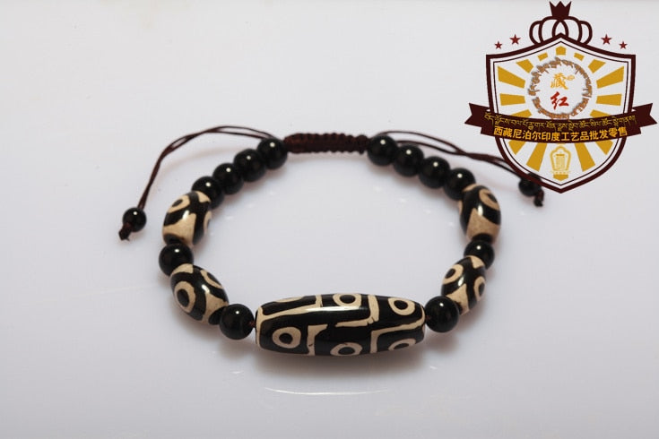 High quality Tibet Dzi Beads Bracelet Natural Stone 9 eyes and 3 Eyes Beads New Design Fengshui Beads Bracelet