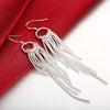 brands 925 Stamped Silver fine tassel long Earring for Women wedding party Jewelry Holiday gifts