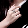charms 925 Sterling silver Water ripple Rings For Women Wedding Party Christmas gifts kpop Jewelry