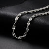 charms 925 sterling Silver Twisted Chain Bracelet for Women Men Wedding party Fine Jewelry Christmas Gifts