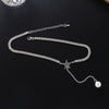 High-quality large pearl zircon star necklace personality European and American women's necklace jewelry