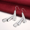 noble Jewelry 925 Sterling Silver elegant geometry long earring for Woman wedding party Holiday gifts