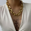 punk color dumpy Cuban link chain choker necklace with women's hip-hop charm necklace collar couple jewelry