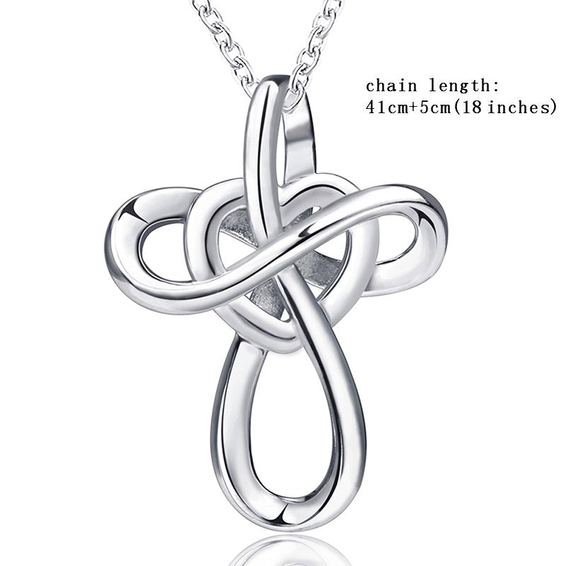 Highly recommend new arrival sterling silver 925 infinite chain pendant&necklace European DIY fine jewelry making for women gift
