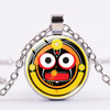 Hindu God Jagannath  India Necklace Jewelry Flower Lotus Photo Round Glass Dome Chains Necklace For Women Gift