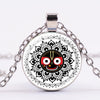 Hindu God Jagannath  India Necklace Jewelry Flower Lotus Photo Round Glass Dome Chains Necklace For Women Gift