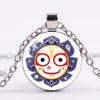 Hindu God Jagannath  India Necklace Jewelry Flower Lotus Photo Round Glass Dome Chains Necklace For Women Gift