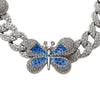 Hip Hop 15mm Iced out Butterfly Cuban Necklace Miami Curb Link Chain Bling full CZ stones Rapper Punk