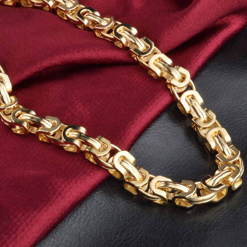 Hip Hop 9MM Mens Gold color Figaro chains 20inches Thick Heavy Long Necklace For women Rapper Hiphop Jewelry Gift