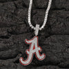 Hip Hop AAA+ CZ Stone Paved Bling Ice Out Solid Letter A Pendants Necklaces for Men Rapper Jewelry Drop Shipping