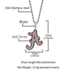 Hip Hop AAA+ CZ Stone Paved Bling Ice Out Solid Letter A Pendants Necklaces for Men Rapper Jewelry Drop Shipping