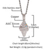 Hip Hop AAA Cubic Zirconia Bling Iced Out Silver Color Ice Cream Pendants Necklace for Men Women Jewelry Drop Shipping