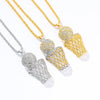 Hip-Hop Basketball Frame Necklace Men Long Chain Basketball Hoop Net Pendant Necklace Sports Gifts for Friends Teammate