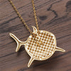 Hip Hop Big Shark Pendant Necklace For Men Cubic Zircon Shark Boy Jewelry With Iced Out Crystal Miami Cuban Link Chain