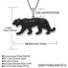 Hip Hop Black CZ Stone Paved Bling Iced Out Cheetah Leopard Pendants Necklaces for Men Rapper Jewelry Gift Drop Shipping