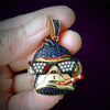 Hip Hop Cartoon Monkey Pendant Necklace For Men Women Micro Pave Zircon Punk Necklaces Festival Gifts