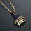 Hip Hop Cartoon Monkey Pendant Necklace For Men Women Micro Pave Zircon Punk Necklaces Festival Gifts