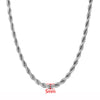 Hip Hop Chains For Men Women 3/5mm Gold Silver Color Stainless Steel Twisted Rope Chain Necklace Jewelry