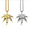 Hip Hop Charm Maple Leaf Necklaces Men Women Weed Herb Chains Hip Hop Jewelry Gifts #274166