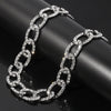 Hip Hop Chunky Thick Chain Clavicle Charm Necklace Women Choker Necklace Iced Out Bling Crystal Collar Statement Jewelry
