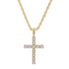 Hip Hop Cross Pendant Necklace with 4mm Zircon Tennis Chain Iced out Bling Necklaces HipHop Jewelry Gift Men Women