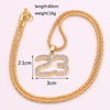 Hip Hop Crystal Basketball Legend Number 23 Pendant Necklaces Men Bling Cuban Chain Necklace Lucky Jewelry For Man Boy Fans Gift